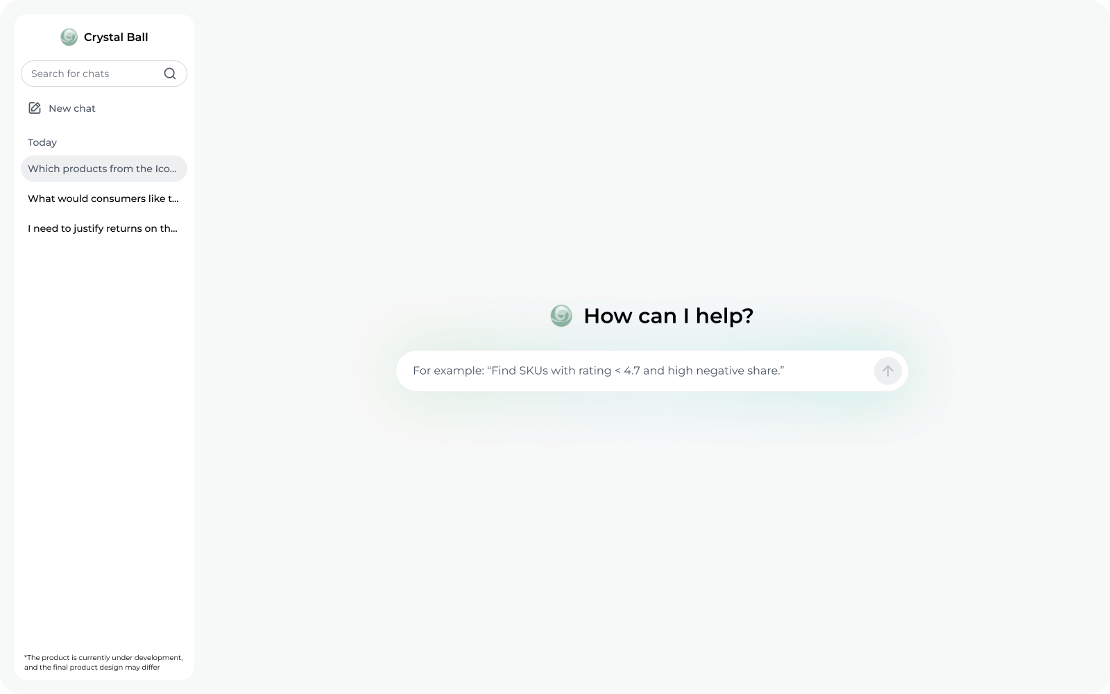 Crystal ball interface